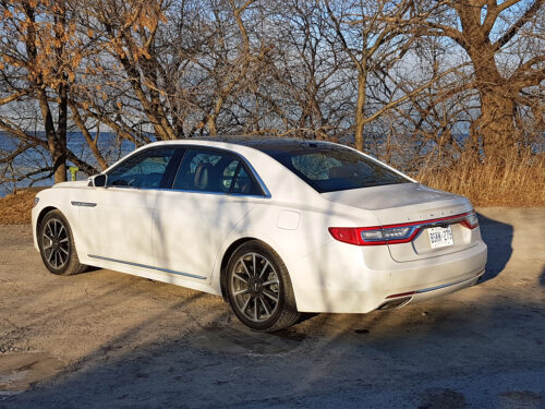 Rear view of new Lincoln Continental