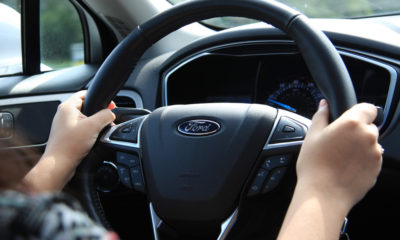 Driving with your hands at 9 and 3