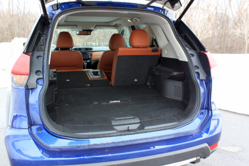 2017 Nissan Rogue rear seats folded