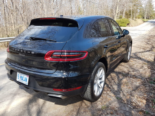 2017 Porsche Macan rear three quarters