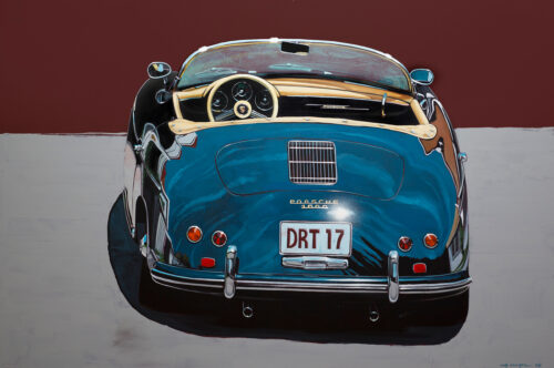 Porsche 1600 rear view painting