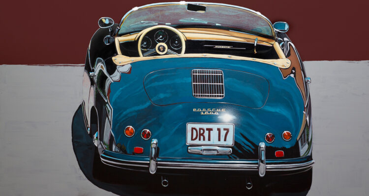 Porsche 1600 rear view painting