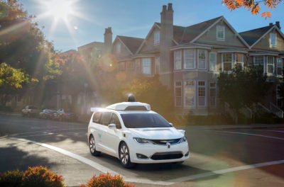 Waymo self driving Chrysler Pacifica Hybrid