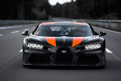 Bugatti Chiron on the track