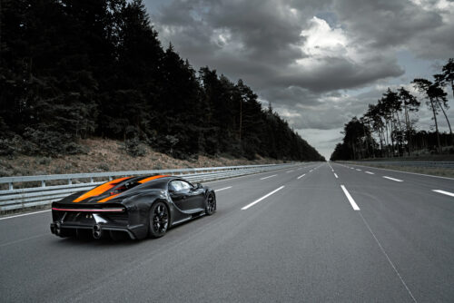 Bugatti Chiron on the track