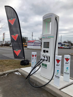 Canadian Tire EV charging station