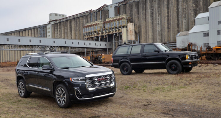 2020 GMC Acadia and 1991 GMC Jimmy