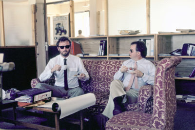 Gary and Ken sipping tea in Sudan