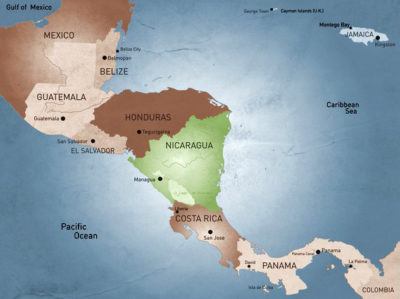 Map of Central America 