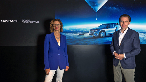 Jayne Poynter, Founder and Co-CEO of Space Perspective and Daniel Lescow, Head of Mercedes-Maybach at Mercedes-Benz Group AG