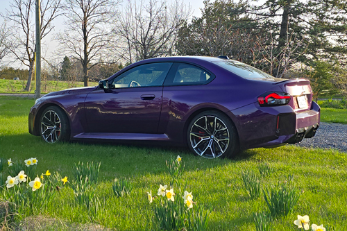 2025-BMW-M2-Manual-Transmission-rear-three-quarters
